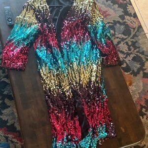 Multicolor Sequin Dress